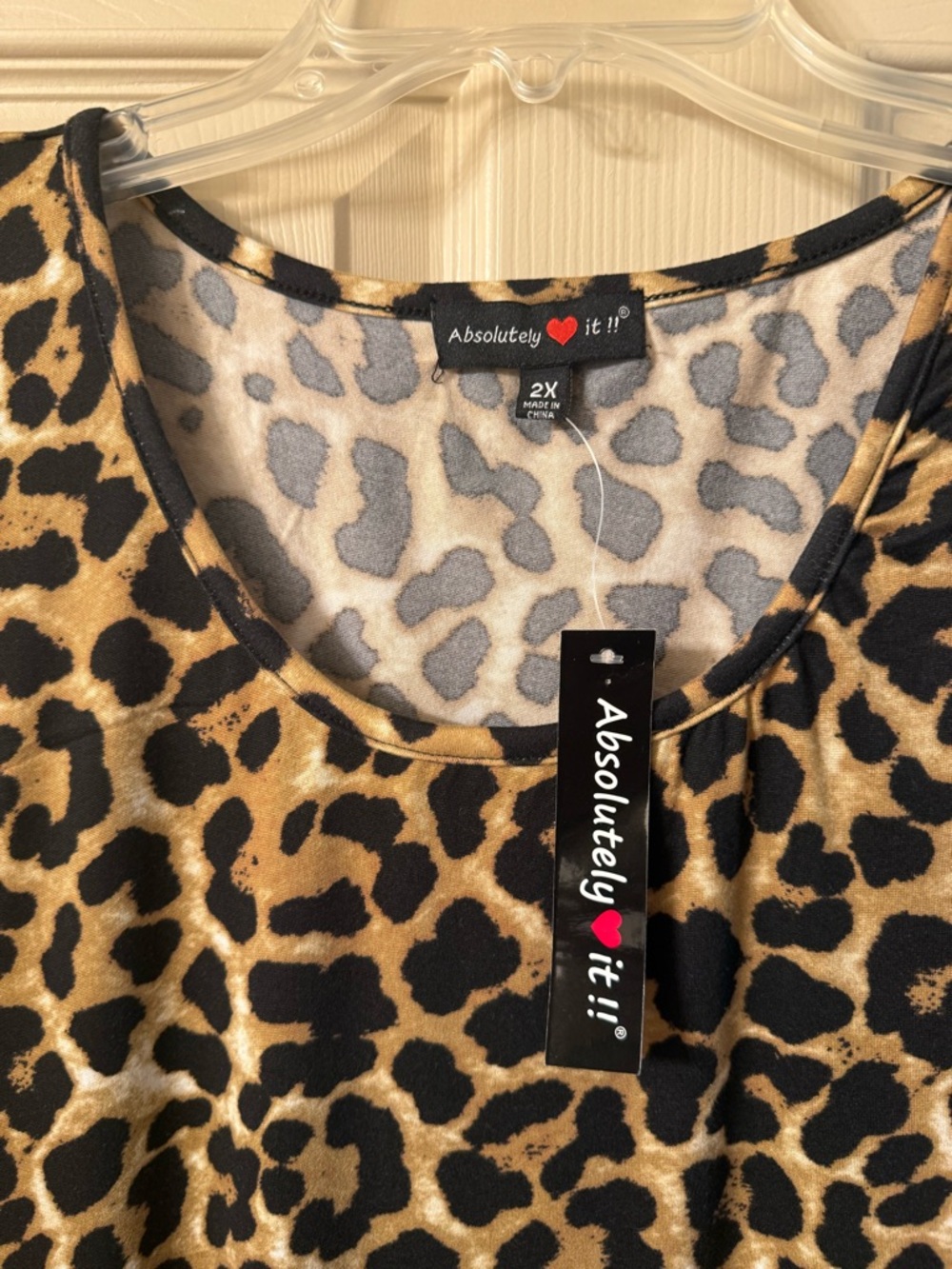 Absolutely ❤️ It !! Leopard Print Shift Stretchy Classic Comfort Dress 2XL NWT - Picture 5 of 10
